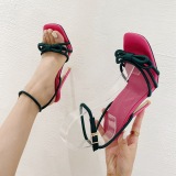 Bow tie, high heels, sandals, color blocking 35-42