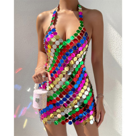 Nightclub, colorful, handmade dress