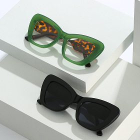 Eye Sunglasses, contrast color, large frame glasses, versatile flat Sunglasses