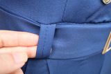 Suit collar, short sleeve, Jumpsuit