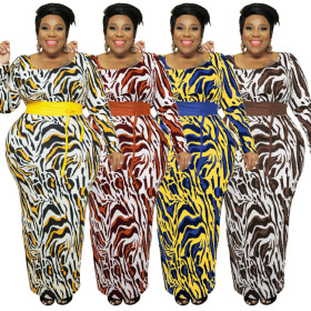 Leopard print, large women's dress