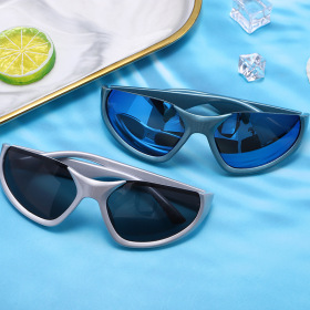 Y2K, silver, sunglasses