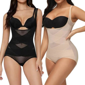 Lace, corset, triangle breasted, mesh body shaping clothes