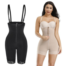 Zipper, one-piece corset, gathered body suit
