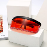 Large frame, integrated sunglasses, cool colorful, sunscreen mask