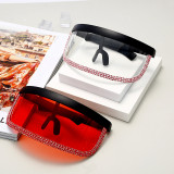 Large frame, integrated sunglasses, cool colorful, sunscreen mask