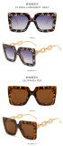 Box, chain sunglasses, large frame personalized Sunglasses