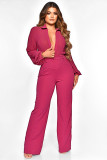 Shirt collar, perspective, chiffon, knitted Jumpsuit