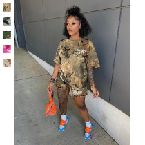 Letters, camouflage, Shorts Set