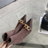 Chain, knitted boots