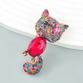 Alloy, diamond, fox brooch, brooch accessories