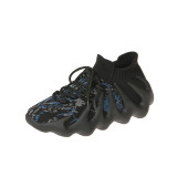 Soft sole, knitted, elastic lace up, octopus, sports shoes