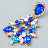 Colored diamonds, alloy diamonds, geometric earrings, earrings