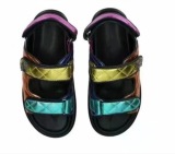 Round head, Velcro, sandals, colorful thick soles, beach sandals