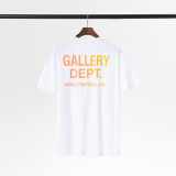 letter, Gradient print, round neck, Casual short sleeve T-shirt