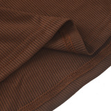 Solid color, V-neck, waistband, hip wrap fishtail skirt