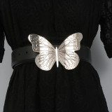 Bright bow, belt, silver buckle, leather waist seal