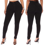 Stretch, high waist, jeans, pencil pants