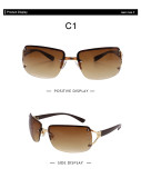 Diamond inlaid, vintage sunglasses, square, Y2K