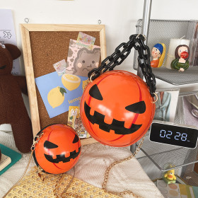 Creative and funny, Halloween, pumpkin, acrylic chain, messenger bag
