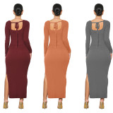 Open back, slit dress, dress dress