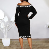 Skinny, lace contrast, off shoulder, oversized dress