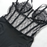 Hot drill, lace, long sleeve, two piece set