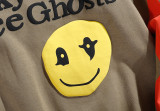 Smiley face, round neck, plush sweater