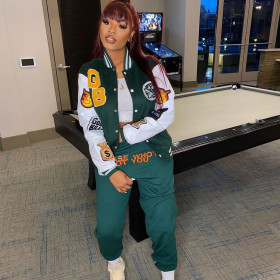 Color contrast, towel embroidery, baseball suit