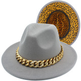 English style, jazz hat, acrylic chain, woolen cloth, hat