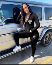 Solid color, zipper, large suit