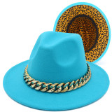 English style, jazz hat, acrylic chain, woolen cloth, hat