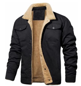 Men's jacket, plush cotton, casual work clothes, jacket men's coat