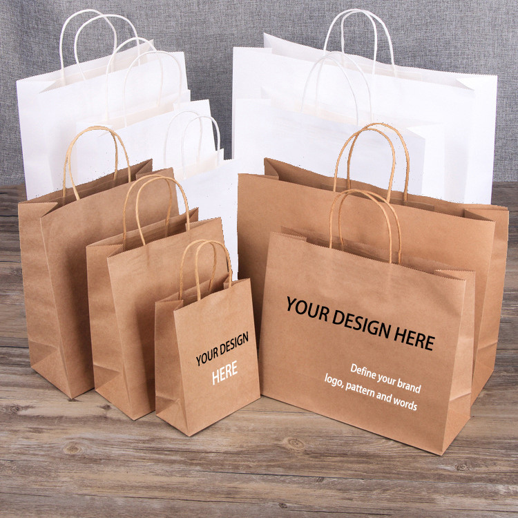 Premium Photo  Craft paper bag with full of used clothing for
