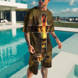 The Lion King Summer Streetwear Men's Outfit Sportswear Oversized 3d Printed T-Shirt Shorts Men's T-Shirt Fashion Outfit