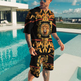 The Lion King Summer Streetwear Men's Outfit Sportswear Oversized 3d Printed T-Shirt Shorts Men's T-Shirt Fashion Outfit