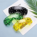 Color, louver glasses, handmade diamond, safety glasses
