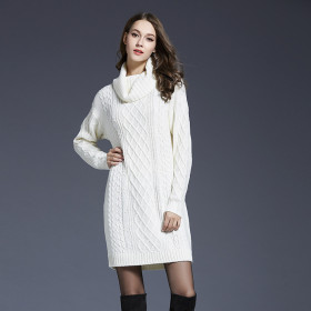 Women's wear, knitwear, dress, turtleneck sweater