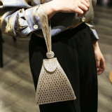 Rhinestone bag, diamond inlaid bag, dinner bag, handbag bling, triangle bag