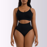 Seamless, suspenders, sports bra set, waist and abdomen, underwear