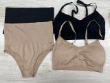 Seamless, suspenders, sports bra set, waist and abdomen, underwear