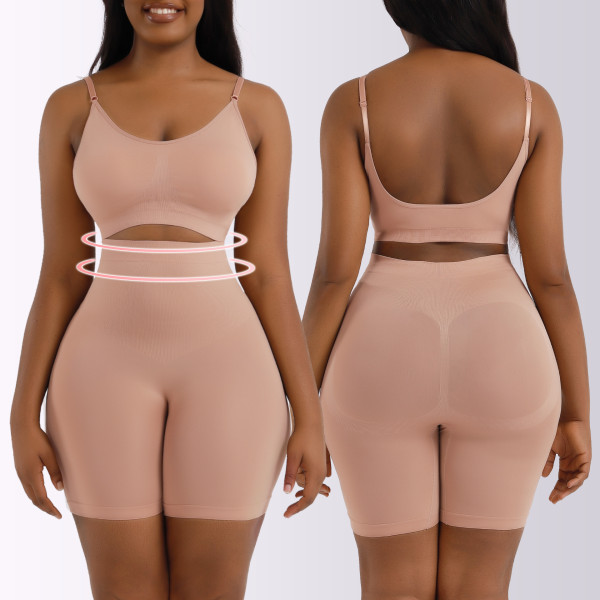 Seamless, suspenders, sports bra set, waist and abdomen, underwear
