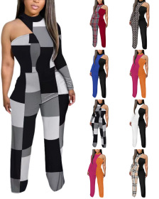Printed, single sleeve, one-piece, trousers