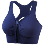 Front zipper, hollow out, beauty bra, no steel ring, sports vest