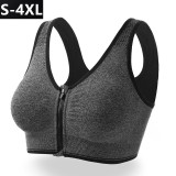 Front zipper, sports bra, no steel ring, vest yoga bra