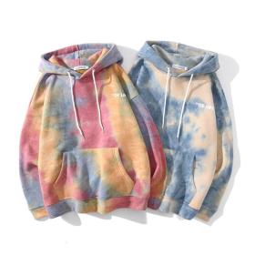 Hooded sweater, loose, tie dye for lovers, camouflage coat