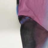 Nightclub, high elasticity, mesh, printed and dyed dress