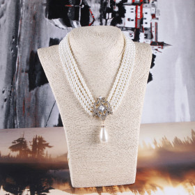 Multilayer pearl, rhinestone, exaggeration, necklace pearl accessories