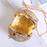 Tassel ball, diamond inlaid, dinner bag, handbag, diamond dinner bag