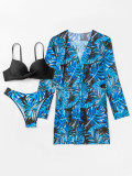 Three piece suit, outer cover, bikini split swimsuit